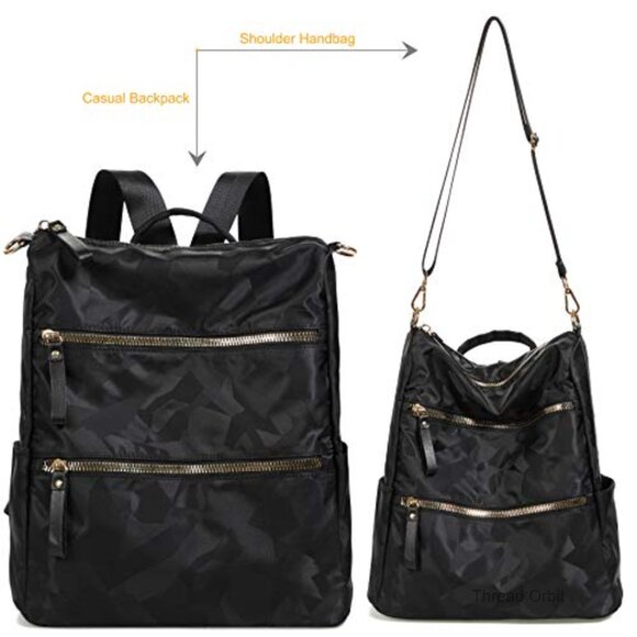 Anti-Theft Nylon Backpack Purse Convertible Daypack Travel College main image 7